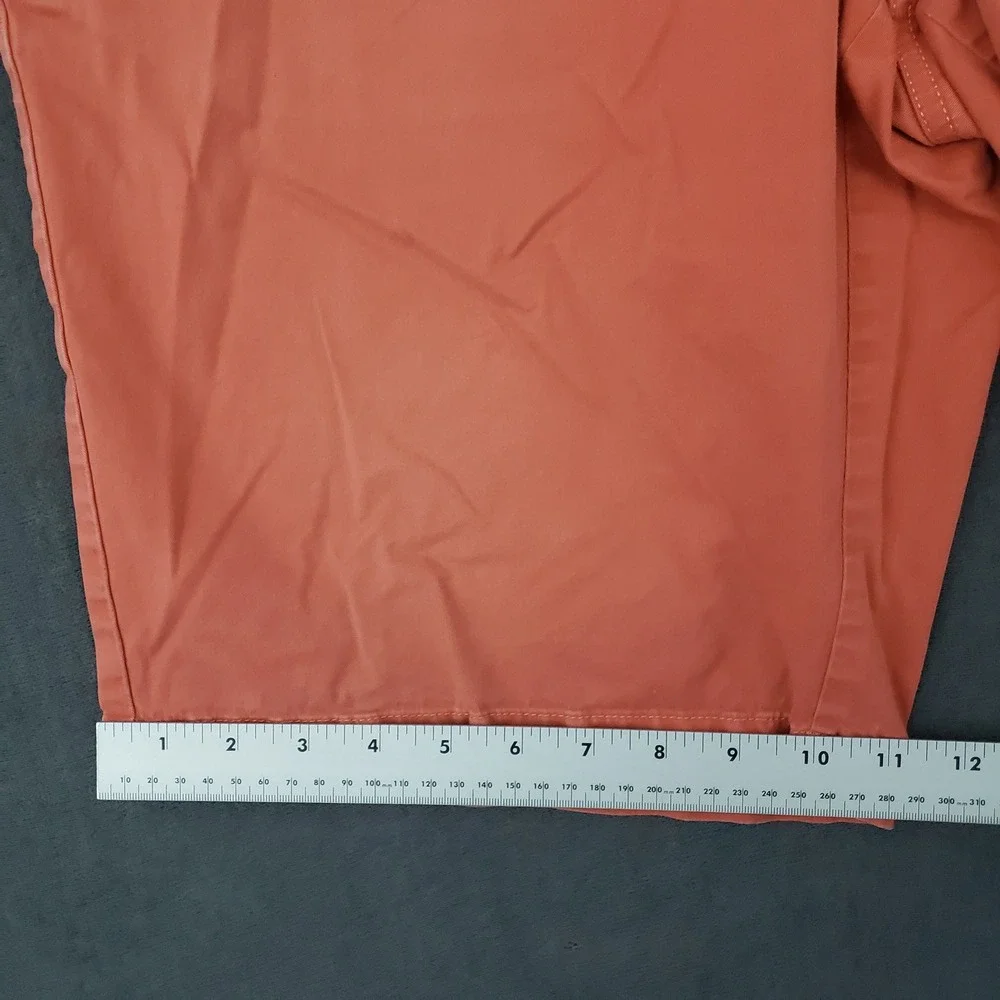Timberland Chino Shorts Mens W36 Orange Relaxed Fit Flat Front Cotton